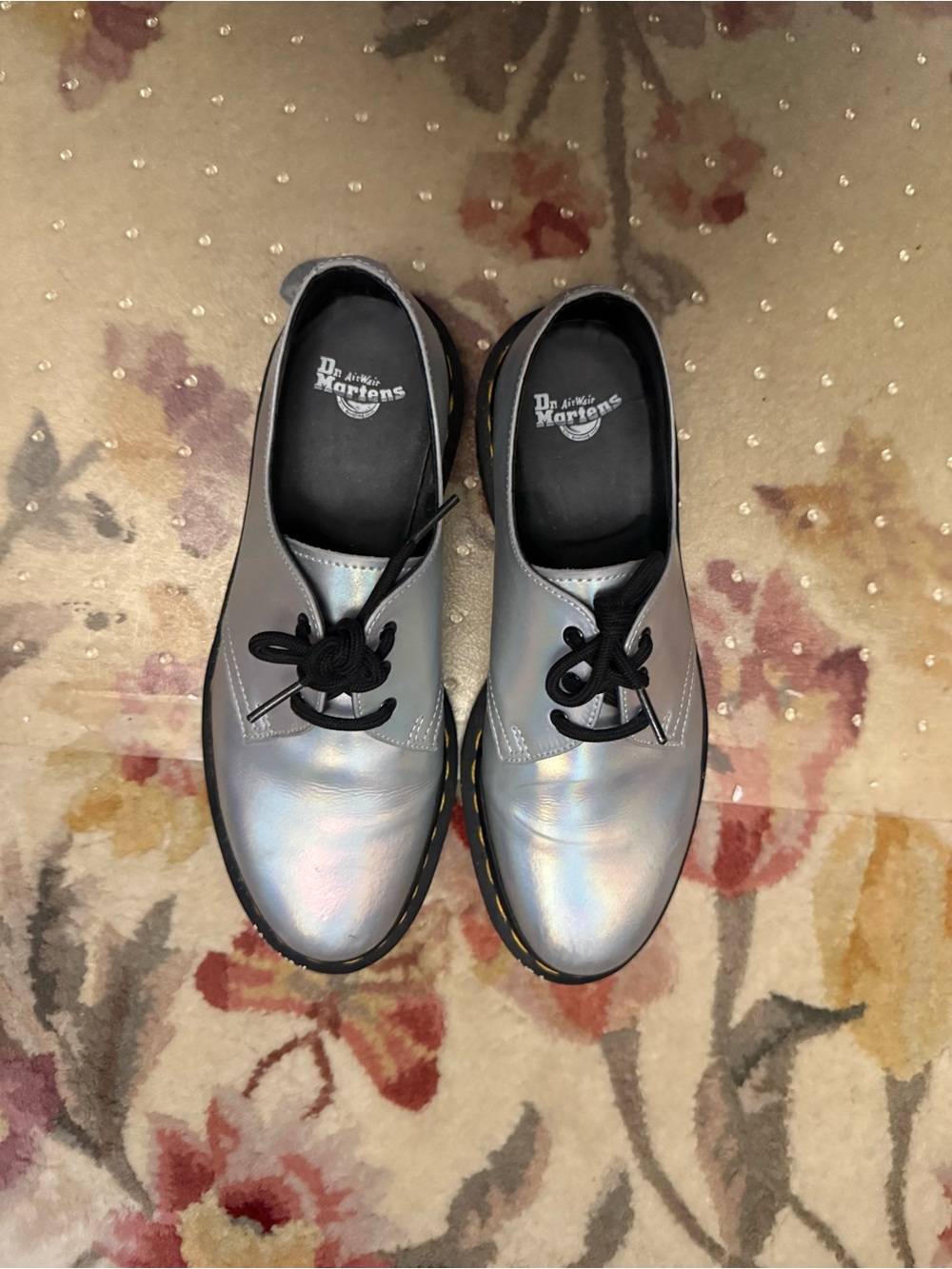 Dr. Martens 1461 Holographic Silver Womens Shoes